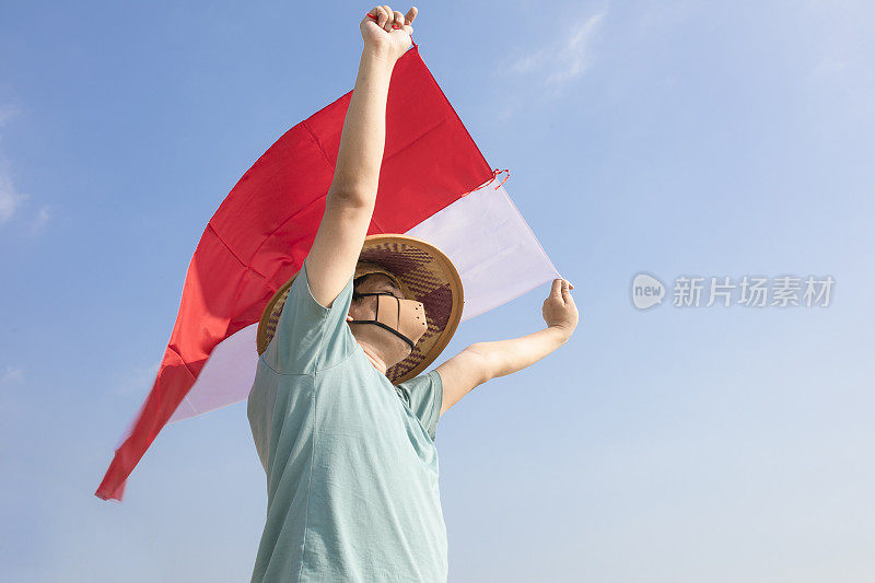 印度尼西亚农民庆祝独立日