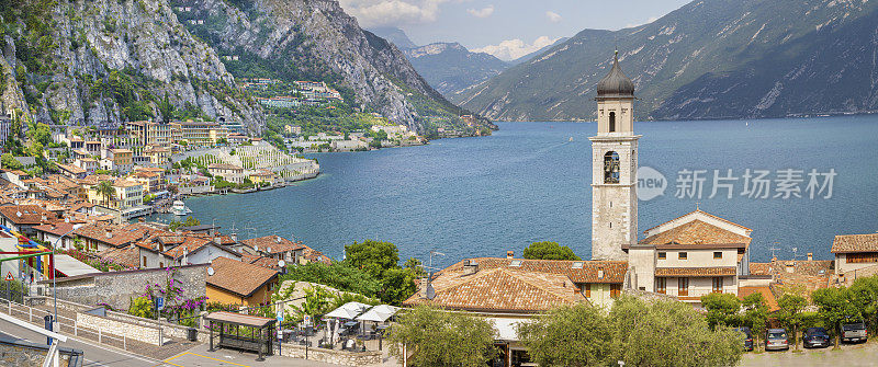 加尔达湖上的一个小镇，坐落在阿尔卑斯山脉下的加尔达湖上。