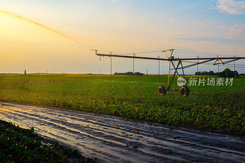 灌溉系统用于灌溉农田