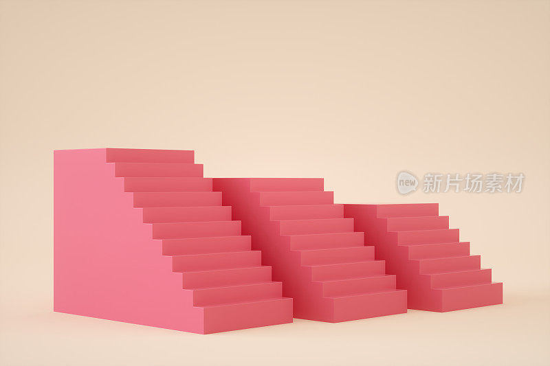 三维抽象最小楼梯，梯子，讲台