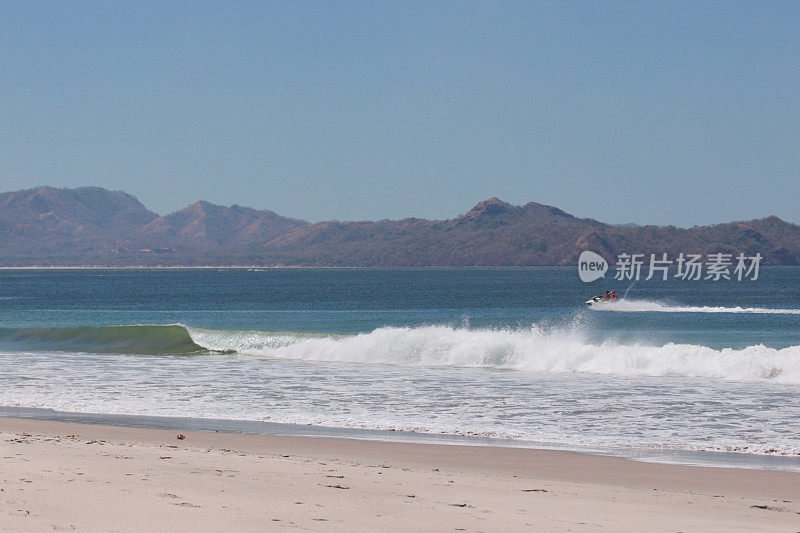 哥斯达黎加瓜那卡斯特风景优美的火烈鸟海滩