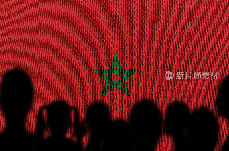 摩洛哥国旗剪影