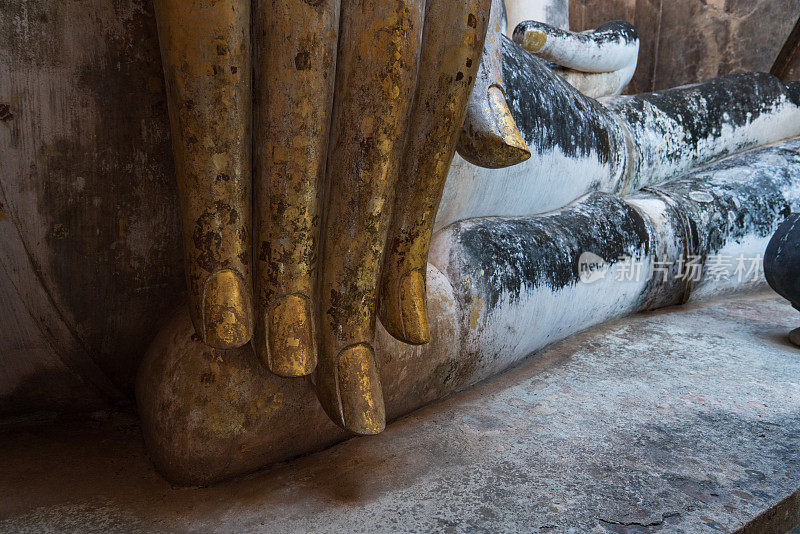 素可泰寺寺寺佛像的手指