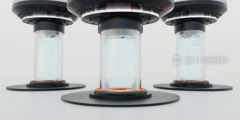 一种装有低温液体的玻璃管胶囊，该胶囊可储存人体长期睡眠低温胶囊冬眠科幻传送冷冻足类科学技术冷冻足类实验室设备