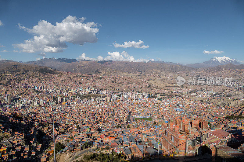 玻利维亚拉巴斯的索道全景