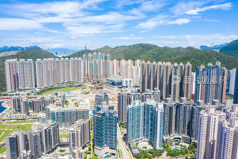 香港住宅楼宇鸟瞰图