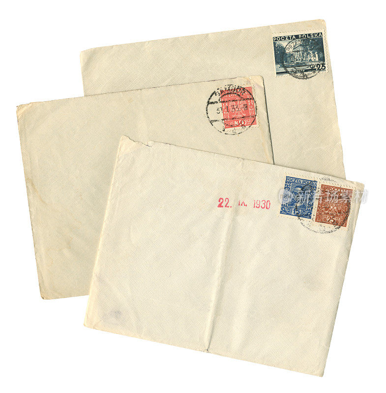 三个来自波兰的20世纪30年代的信封