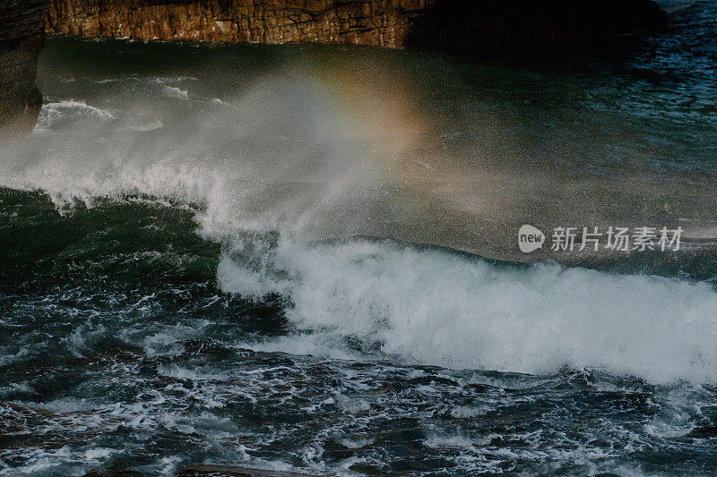 北大西洋波浪的风景