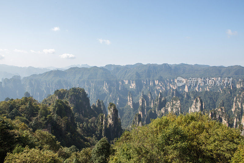 砂岩柱，张家界国家森林公园，中国