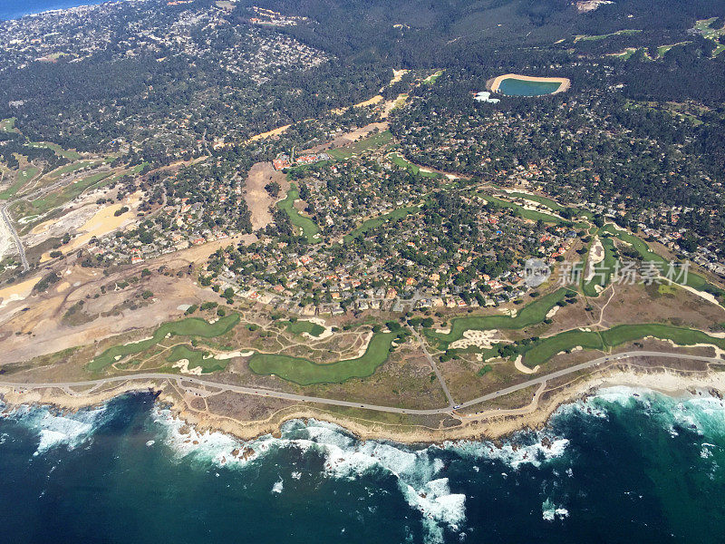 加州圆石滩的鸟瞰图