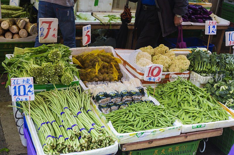 市场上的蔬菜