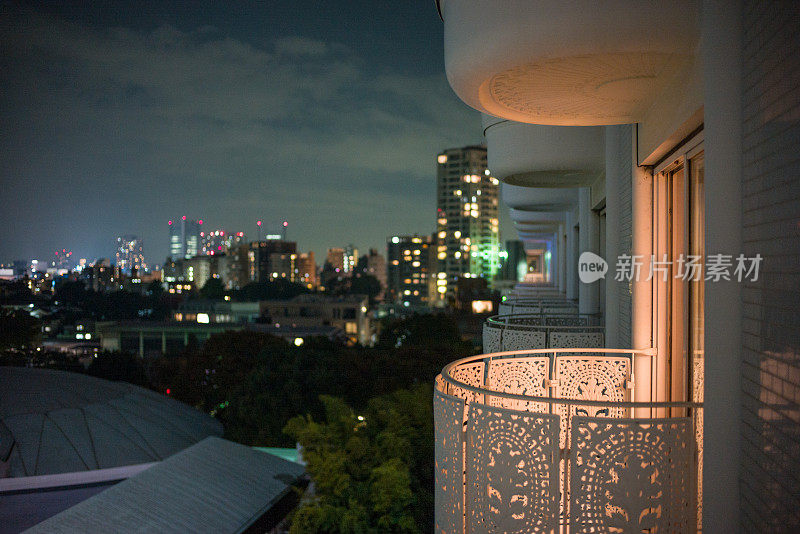 日本的阳台夜景