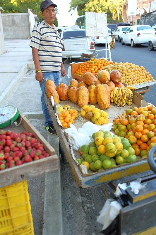水果小贩和他的产品