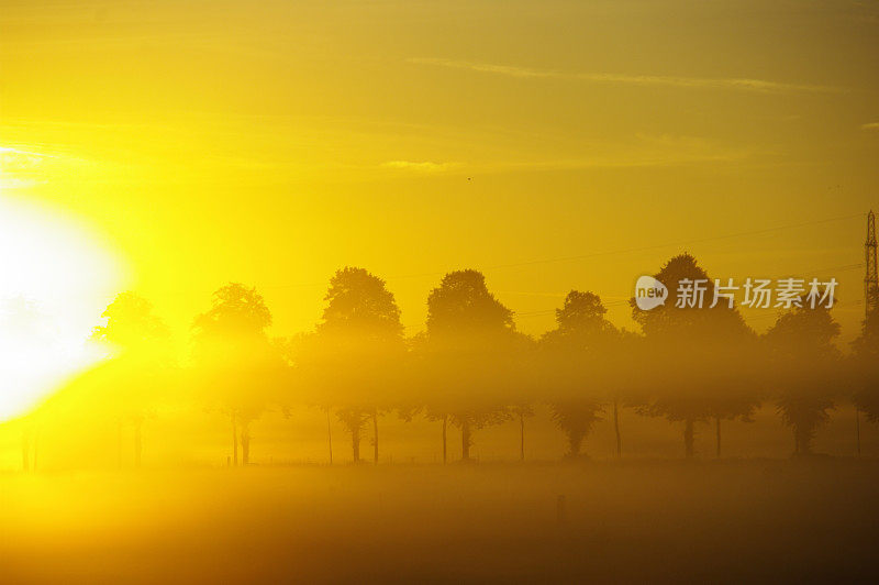 乡间神秘的日出