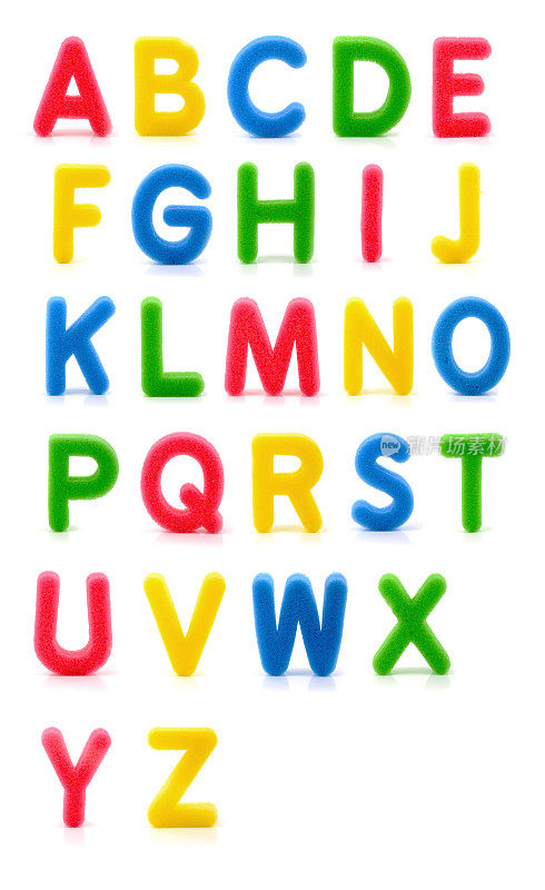 字母海绵字母多色