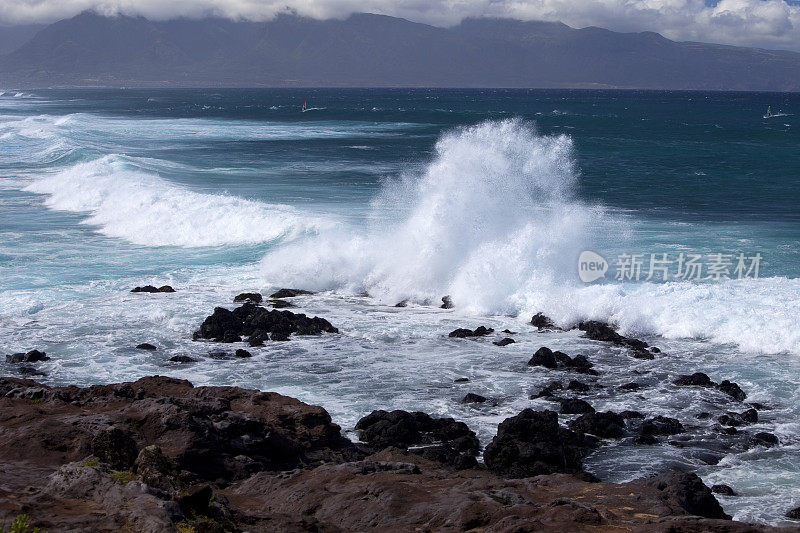 毛伊岛的海岸线