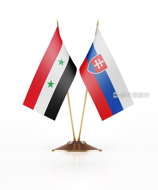 叙利亚和斯洛伐克的微型国旗