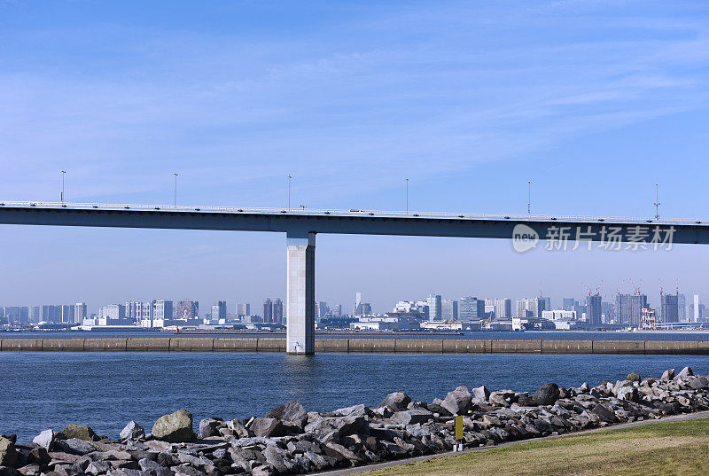 东京门大桥和东京湾地区