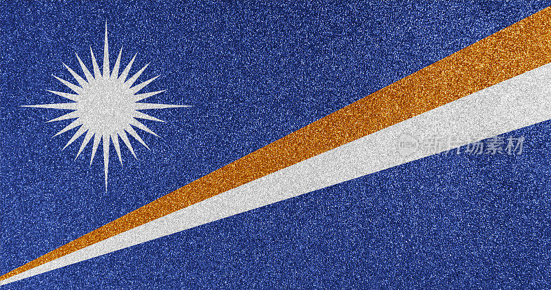 马绍尔群岛国旗闪闪发光的纹理