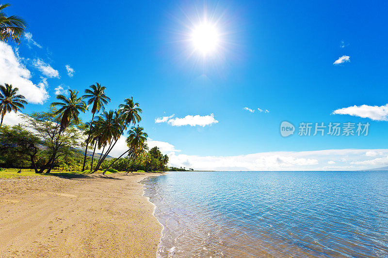 夏威夷莫洛凯岛阿里公园海滩