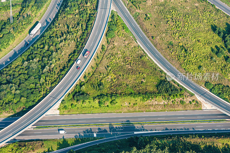 公路交通鸟瞰图