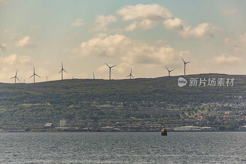 英格兰苏格兰格拉斯哥海伦斯堡的克莱德湾海岸