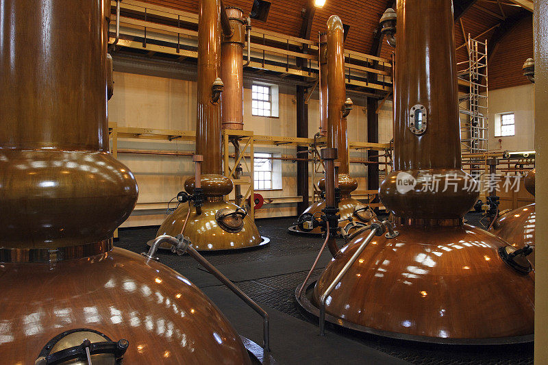 威士忌蒸馏厂的蒸馏器