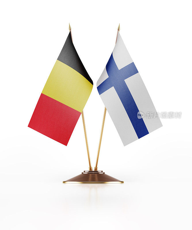 比利时和芬兰的微型国旗