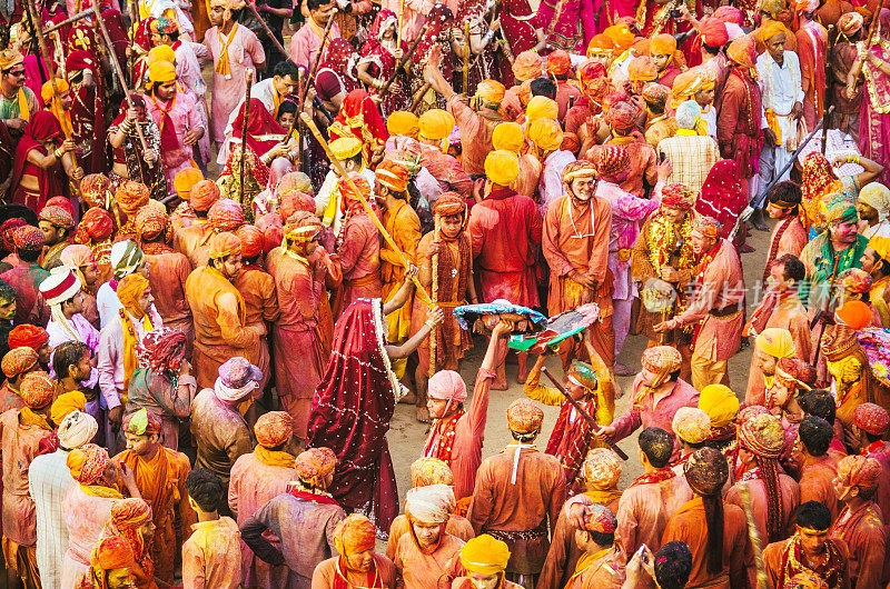 胡里节庆典，巴尔萨纳，拉贾斯坦邦，印度