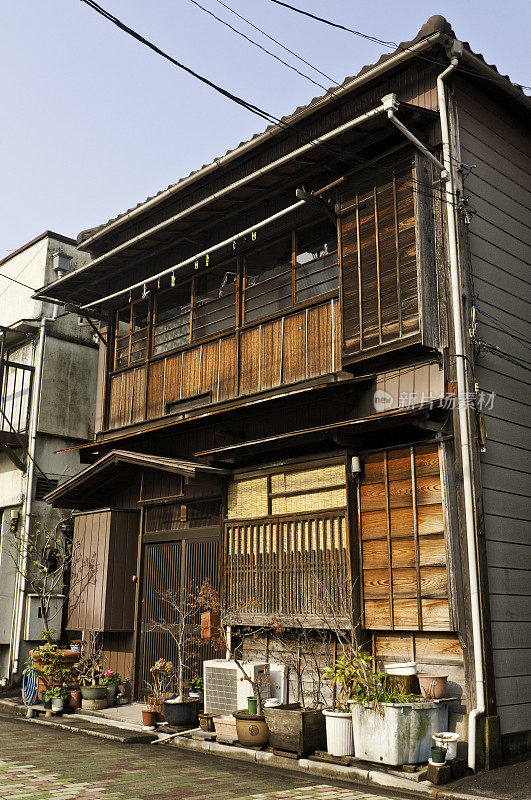 传统的日本木制住宅郊区房地产东京中区