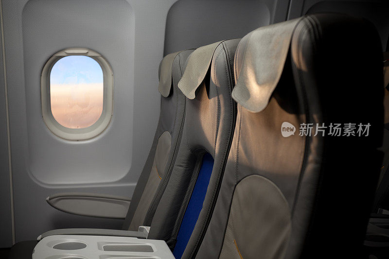 飞机座位和窗户