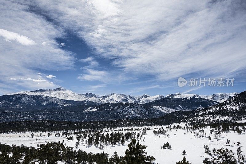 冬天，科罗拉多州的落基山国家公园