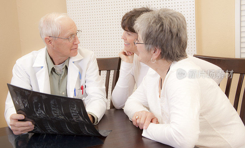 医疗:老年患者及家属就医。