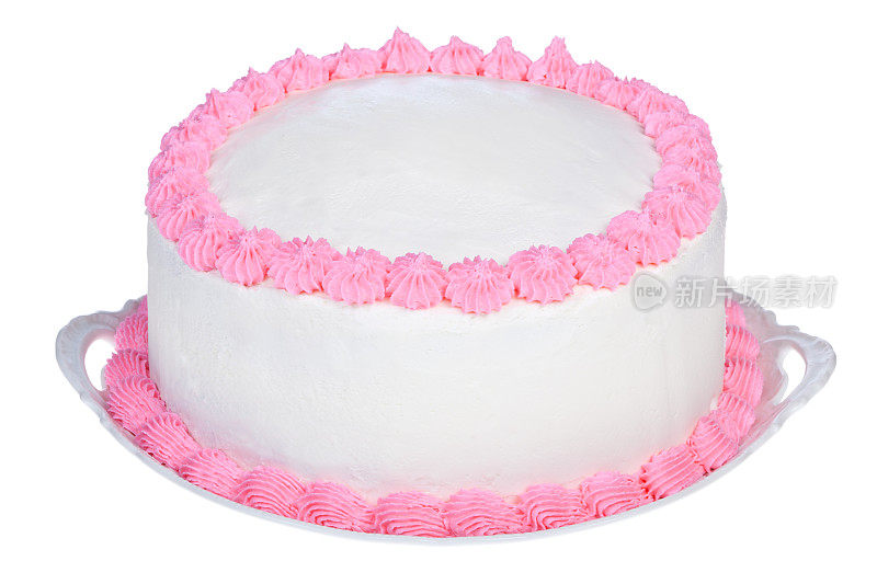 粉色装饰的派对蛋糕，以个性化