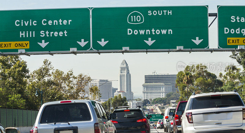 洛杉矶市中心的交通状况
