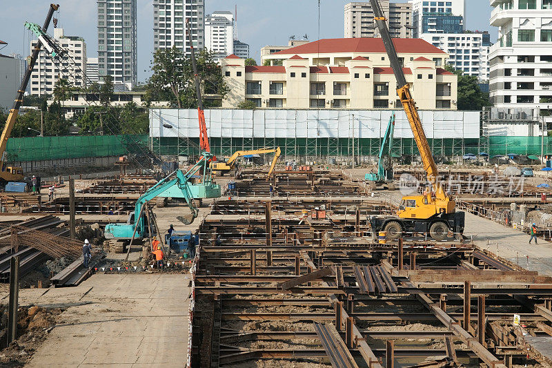 建筑工地和不认识的人工人