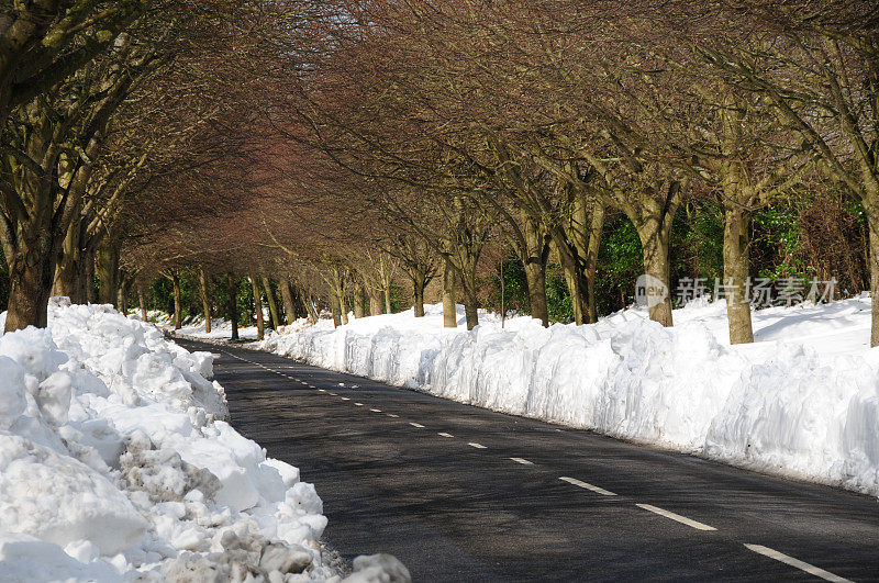 雪犁过泽西的道路