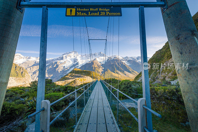 新西兰风景优美的山景拍摄于库克山