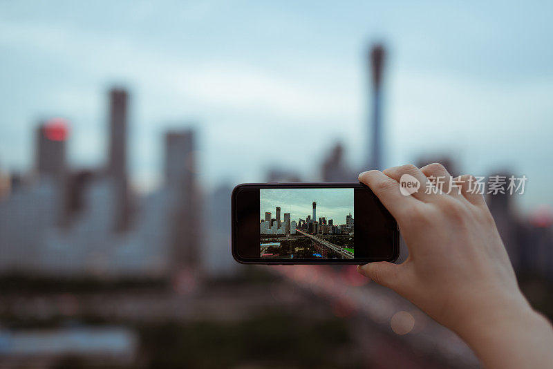 用智能手机拍摄北京城市天际线