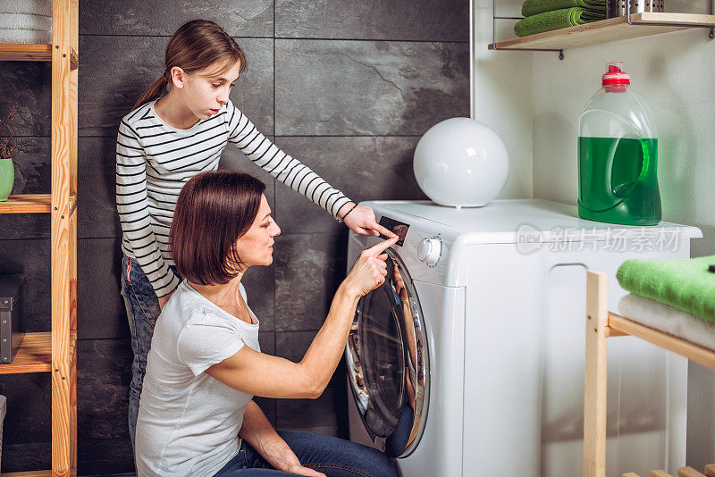 洗衣机上的母女选择程序