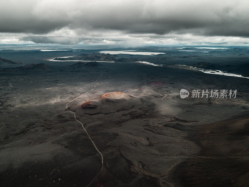 Fjallabak自然保护区的火山景观