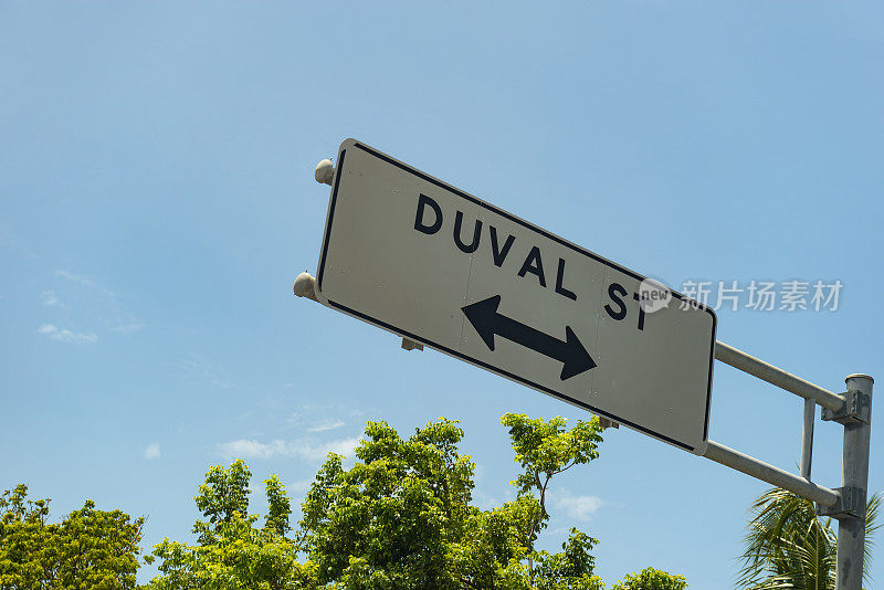 杜瓦尔街在基韦斯特，佛罗里达基-美国