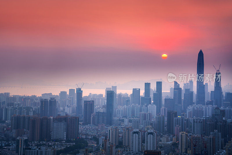 鸟瞰图深圳，中国