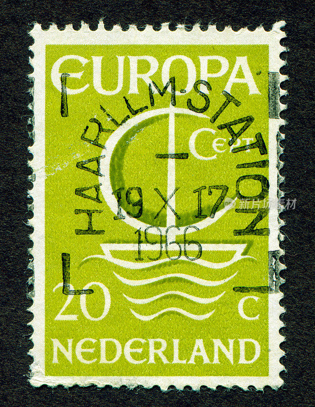 荷兰邮票:帆船图形