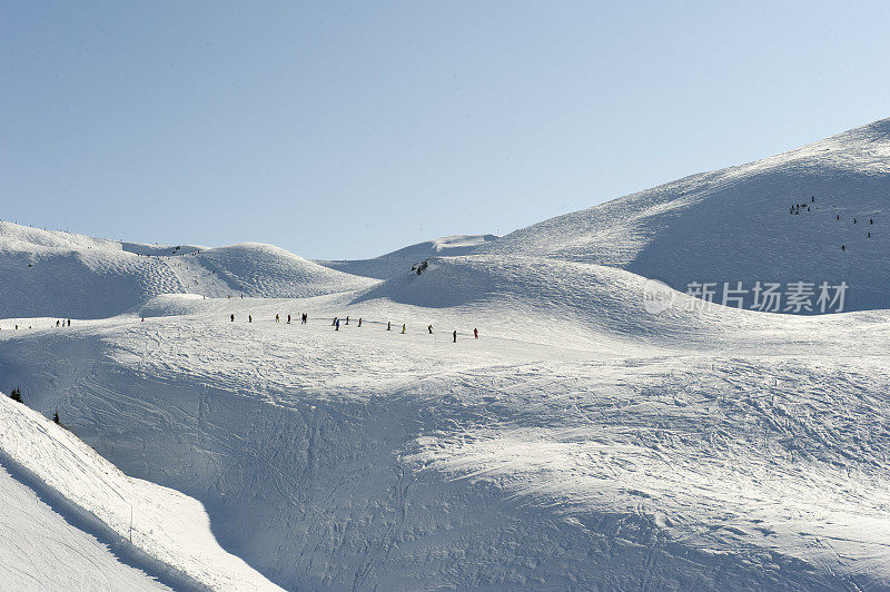 法国阿尔卑斯山的滑雪场