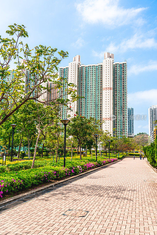 香港城市公园里的小路