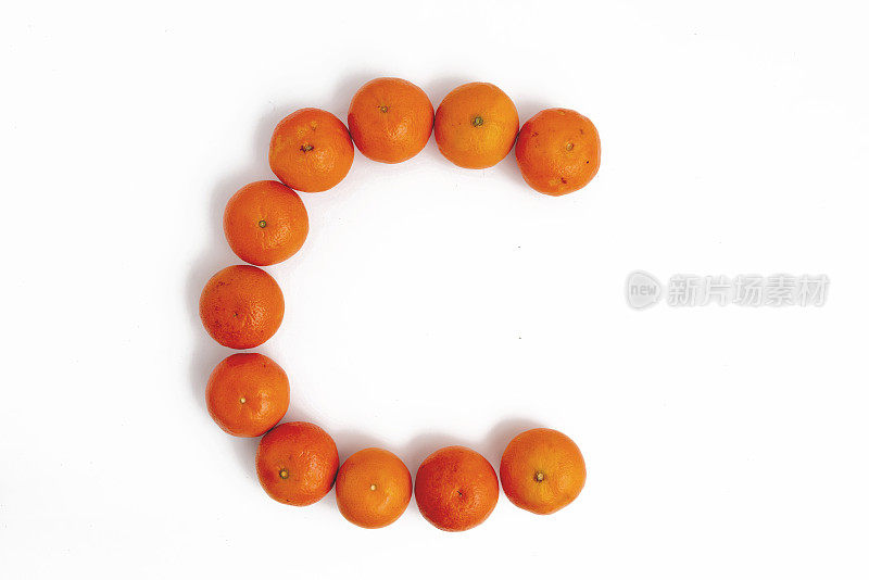 橙子-维生素C库存照片