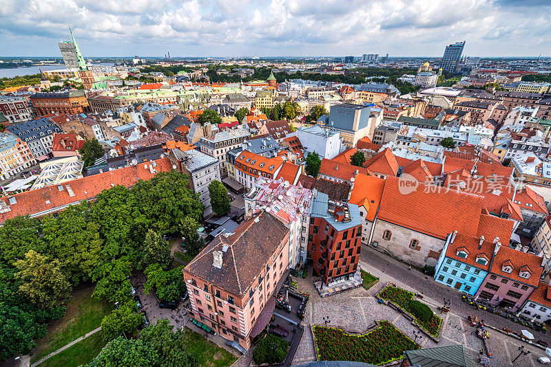 拉脱维亚里加老城的景色