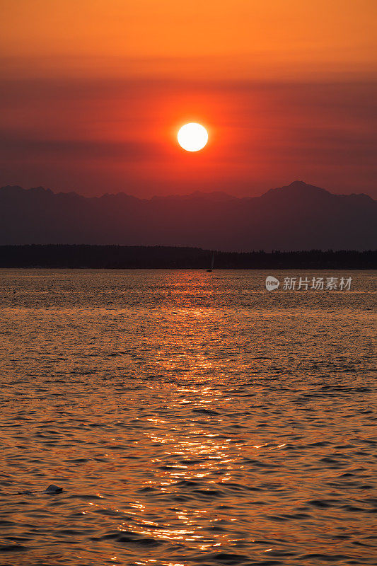 西雅图的日落