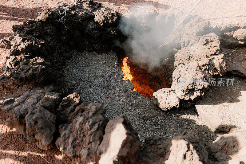 地下火山大火特写